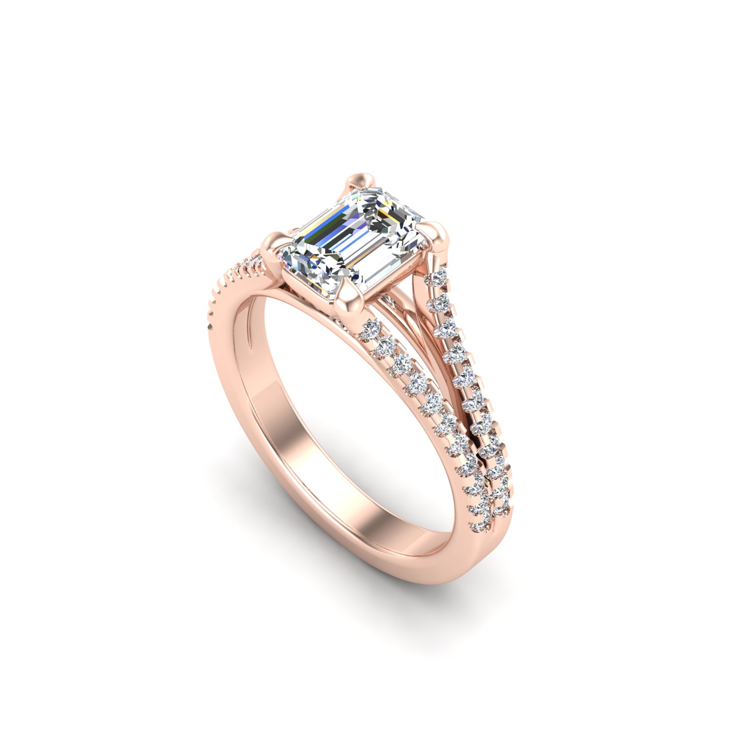 Edith Split Shank Engagement Ring